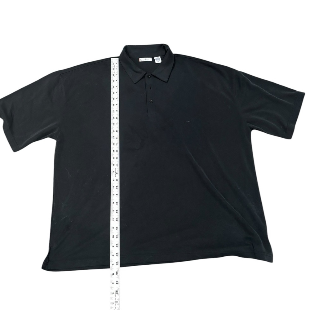 Burma Bilas Black Casual Short Sleeve Polo Shirt-size XXL - Picture 4 of 8